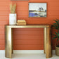 Oval Antique Brass Console Table By Kalalou | Modishstore | Console Tables