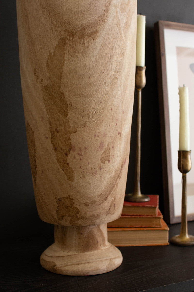 Tall Wooden Vase By Kalalou | Vases | Modishstore - 2