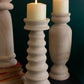 Set Of Three Turned Wooden Candle Holders By Kalalou | Candle Holders | Modishstore - 3
