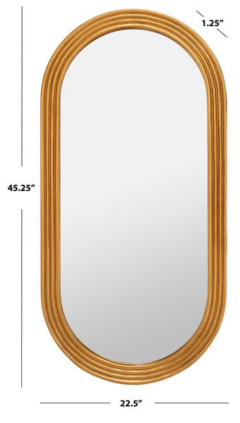 Safavieh Jeanelle Oval Gold Mirror | Mirrors | Modishstore - 4