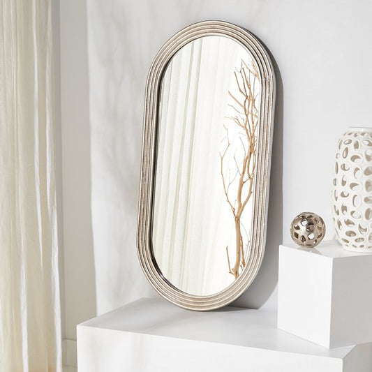 Safavieh Shania Oval Silver Mirror | Mirrors | Modishstore