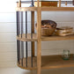 Oval Three Tierd Wooden Shelving Unit By Kalalou | Shelves & Shelving Units | Modishstore - 3