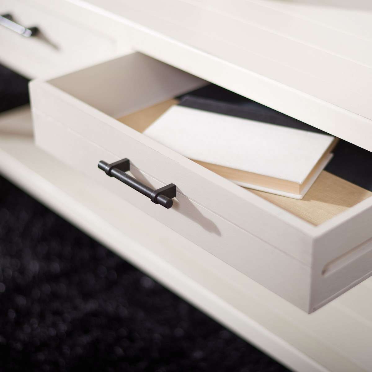 Safavieh Filbert 2 Drawer Coffee Table - Distressed White | Coffee Tables | Modishstore - 4