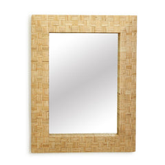 Amanyara Hand Woven Rectangle Rattan Wall Mirror By Two's Company