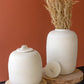 White Ceramic Canisters Set Of 2 By Kalalou | Jars & Canisters | Modishstore