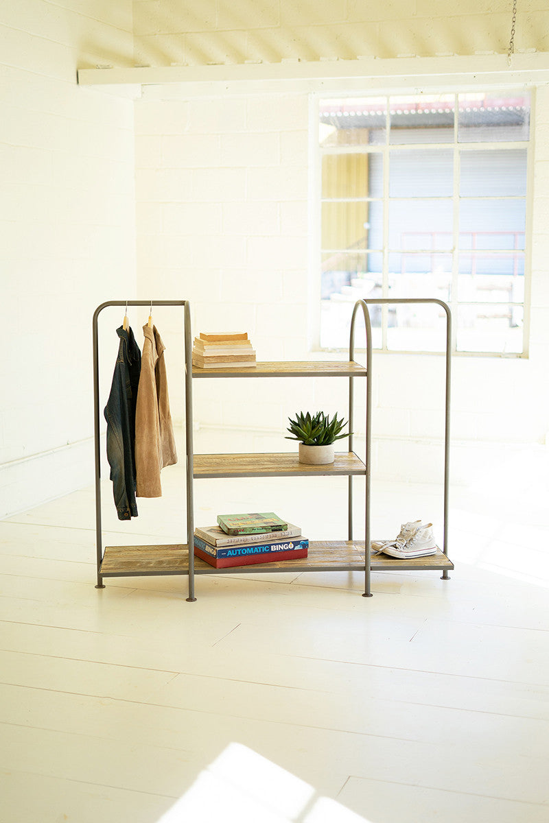 Horizontal Recycled Wood And Metal Display Unit By Kalalou-3