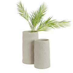Shitake Beige Tall Cylinder Vase Set Of 2 By Tozai Home