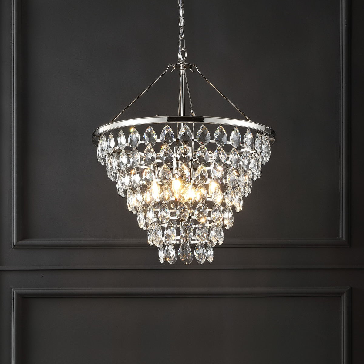 Safavieh Nydia Teardrop Chandelier | Chandeliers | Modishstore - 5