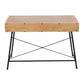 Casper Industrial Desk in Black Steel and Brown Wood By LumiSource | Desks | Modishstore - 7