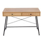 Casper Industrial Desk in Black Steel and Brown Wood By LumiSource | Desks | Modishstore - 8