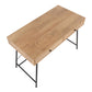 Casper Industrial Desk in Black Steel and Brown Wood By LumiSource | Desks | Modishstore - 2