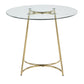 Cece Contemporary/Glam Dinette Table in Gold Steel with Clear Glass Top By LumiSource | Dining Tables | Modishstore - 4