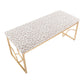 Constellation Contemporary Bench in Gold Metal and Beige Leopard Fabric By LumiSource | Dining Chairs | Modishstore - 12