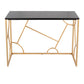 Constellation Contemporary Desk in Gold Metal and Black Wood By LumiSource | Desks | Modishstore - 7