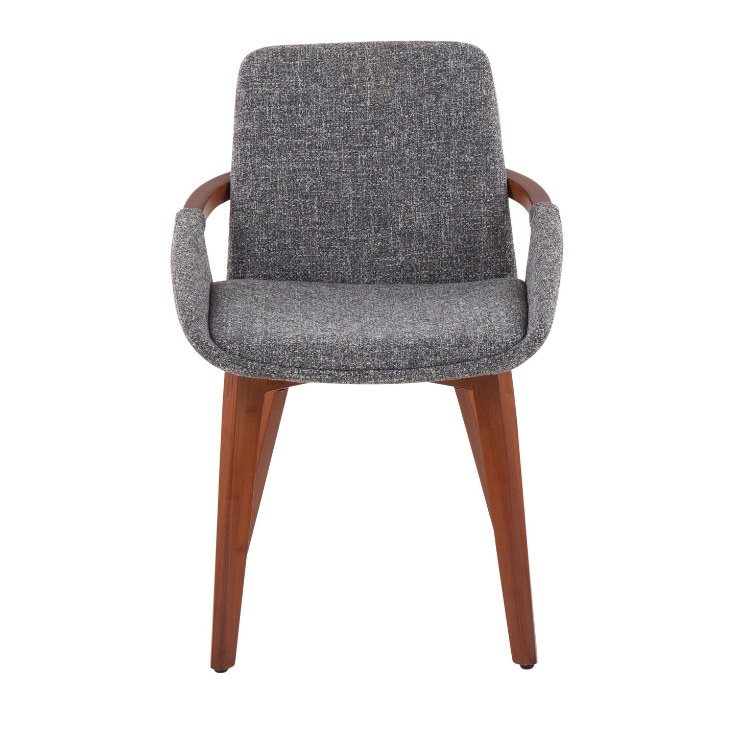 Cosmo Mid-Century Chair in Natural Bamboo and Blue Fabric By LumiSource | Side Chairs | Modishstore - 34