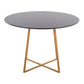 Cosmo Contemporary Dining Table in Natural Metal and Black Wood Top By LumiSource | Dining Tables | Modishstore - 5