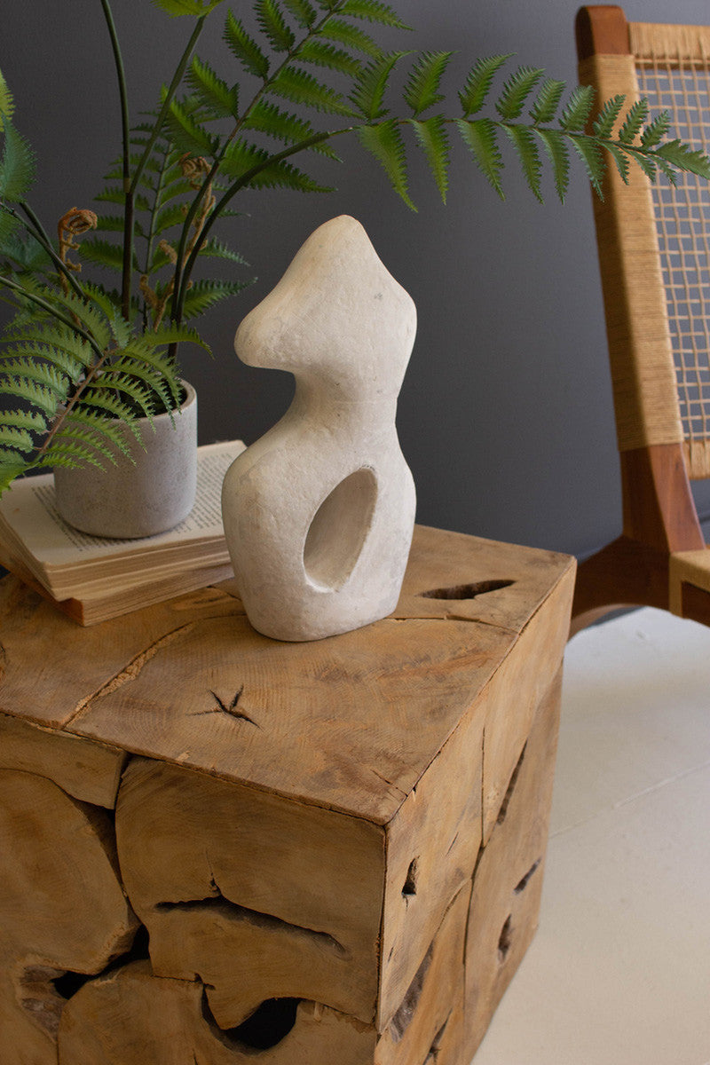 Rustic Teak Wood Cube By Kalalou | Accent Tables | Modishstore - 3