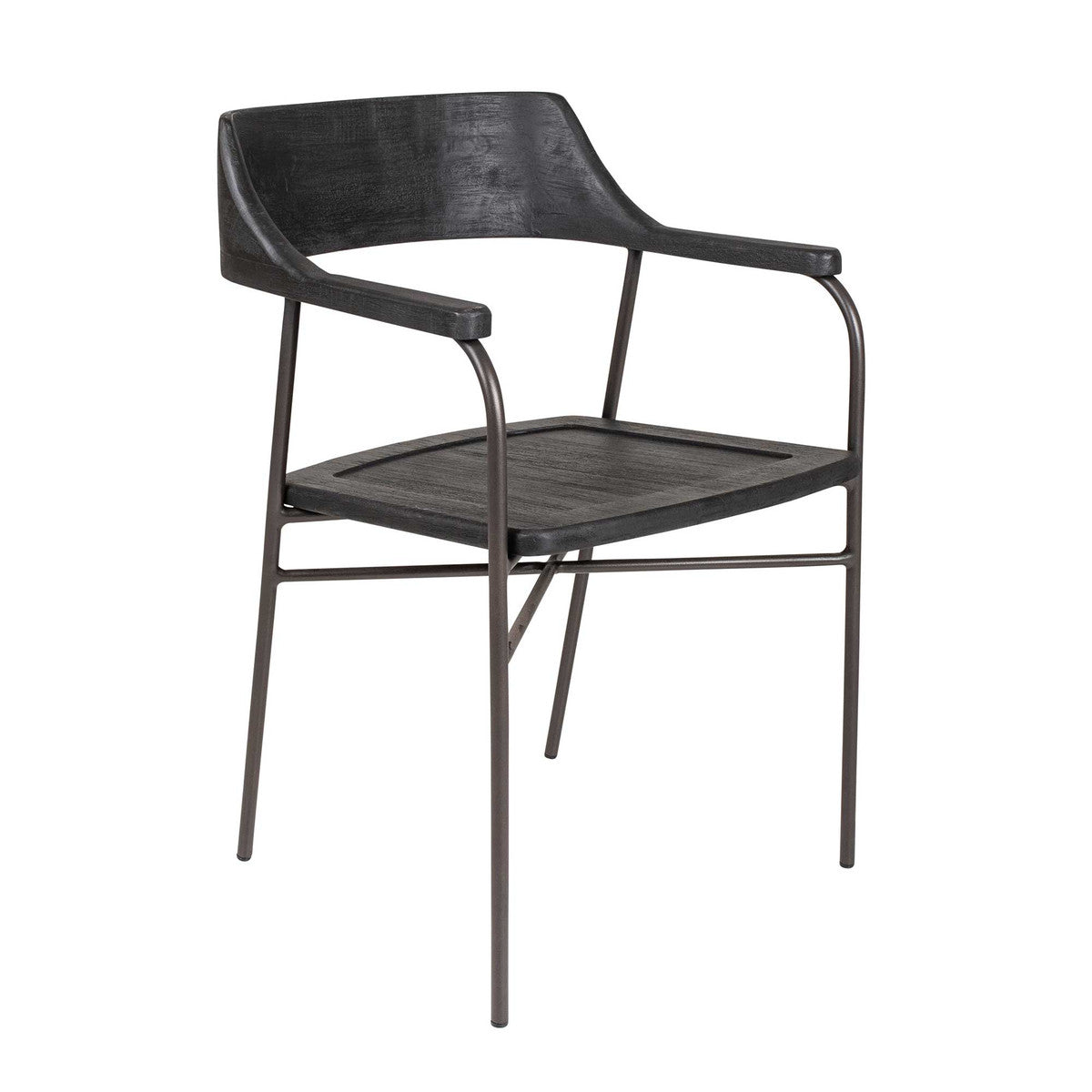 Zephyr Iron-Mango Dining Arm Chair, Bronze Set of 2 by Jeffan | Dining Chairs | Modishstore - 6