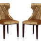 Manhattan Comfort Reine Black and Walnut Velvet Dining Chair (Set of Two) | Dining Chairs | Modishstore - 17