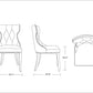 Manhattan Comfort Reine Black and Walnut Velvet Dining Chair (Set of Two) | Dining Chairs | Modishstore - 23