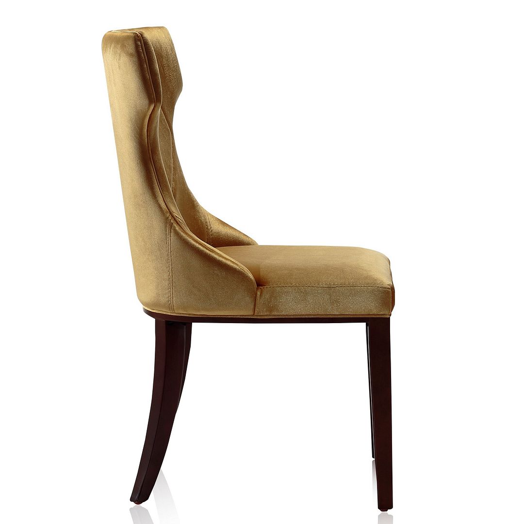 Manhattan Comfort Reine Black and Walnut Velvet Dining Chair (Set of Two) | Dining Chairs | Modishstore - 20