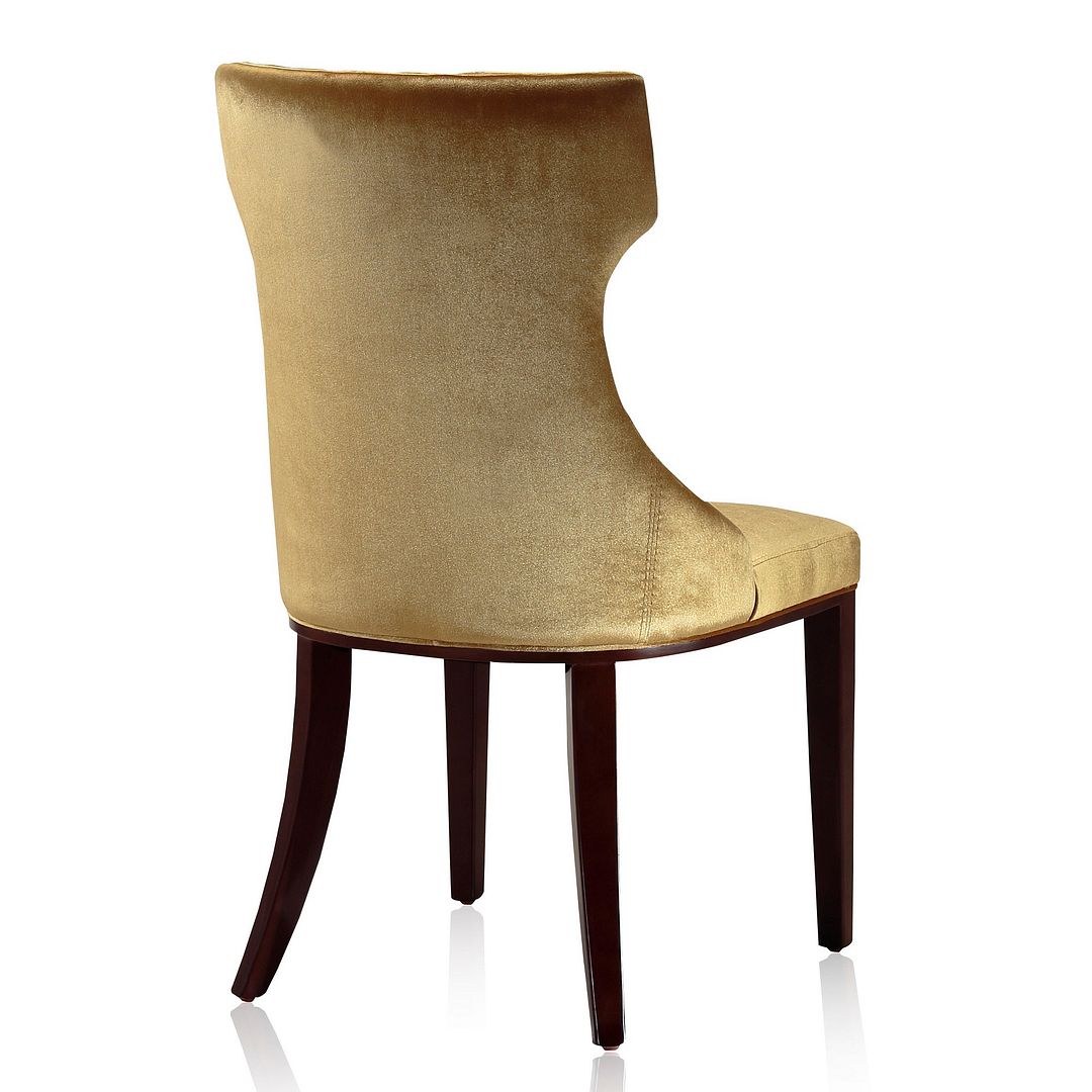 Manhattan Comfort Reine Black and Walnut Velvet Dining Chair (Set of Two) | Dining Chairs | Modishstore - 19
