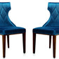 Manhattan Comfort Reine Black and Walnut Velvet Dining Chair (Set of Two) | Dining Chairs | Modishstore - 24