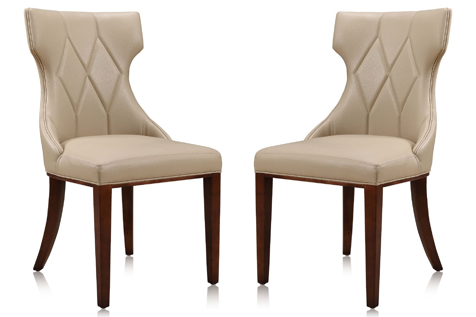 Manhattan Comfort Reine Black and Walnut Velvet Dining Chair (Set of Two) | Dining Chairs | Modishstore - 11