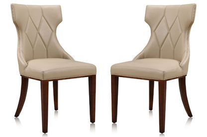 Manhattan Comfort Reine Black and Walnut Velvet Dining Chair (Set of Two) | Dining Chairs | Modishstore - 11