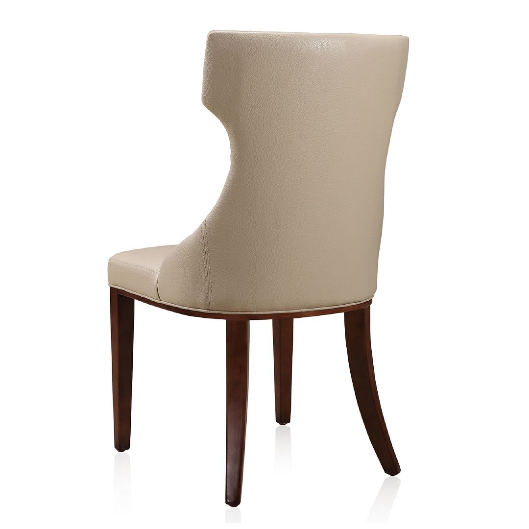 Manhattan Comfort Reine Black and Walnut Velvet Dining Chair (Set of Two) | Dining Chairs | Modishstore - 12