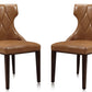 Manhattan Comfort Reine Black and Walnut Velvet Dining Chair (Set of Two) | Dining Chairs | Modishstore - 30