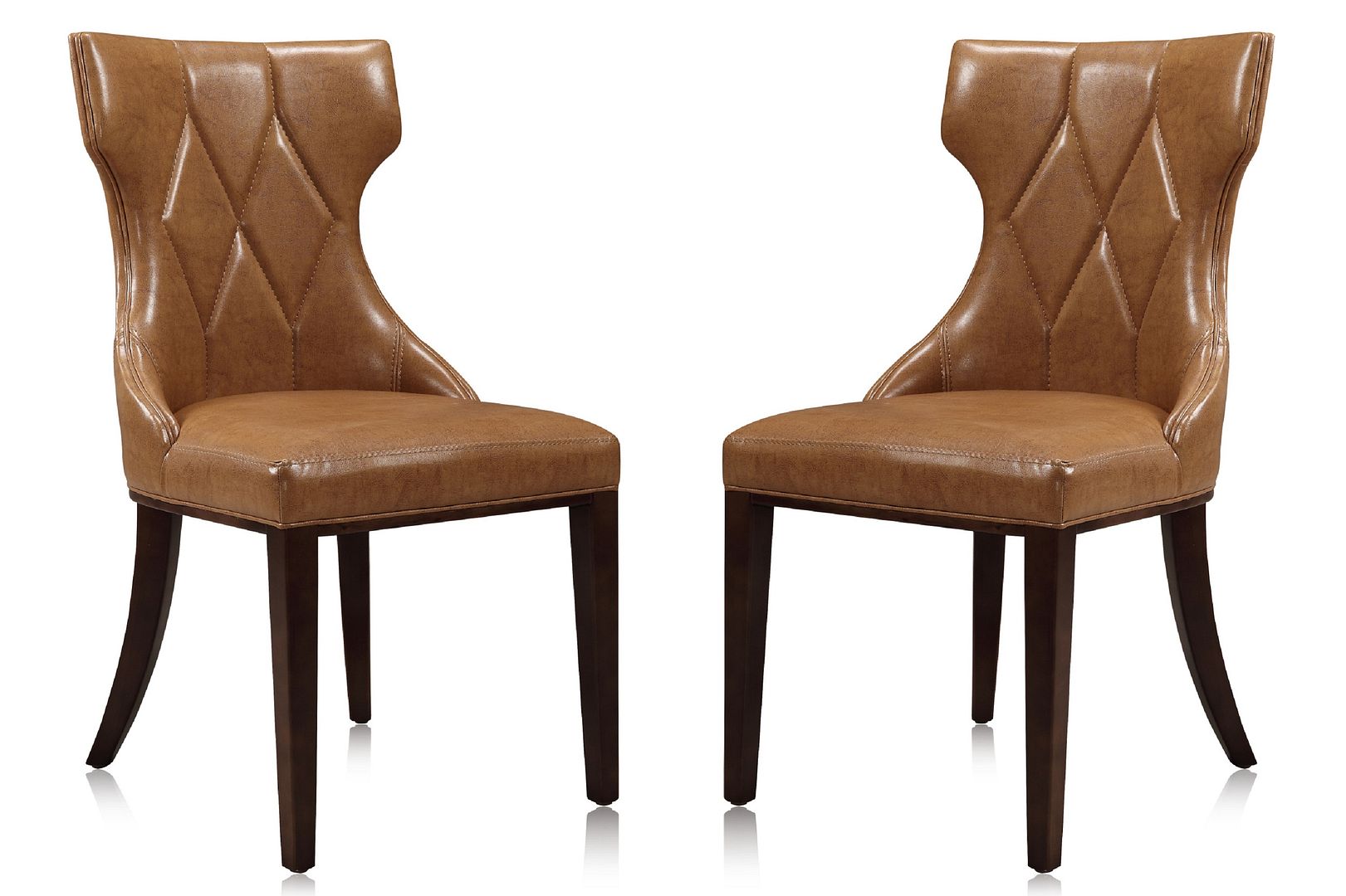 Manhattan Comfort Reine Black and Walnut Velvet Dining Chair (Set of Two) | Dining Chairs | Modishstore - 30