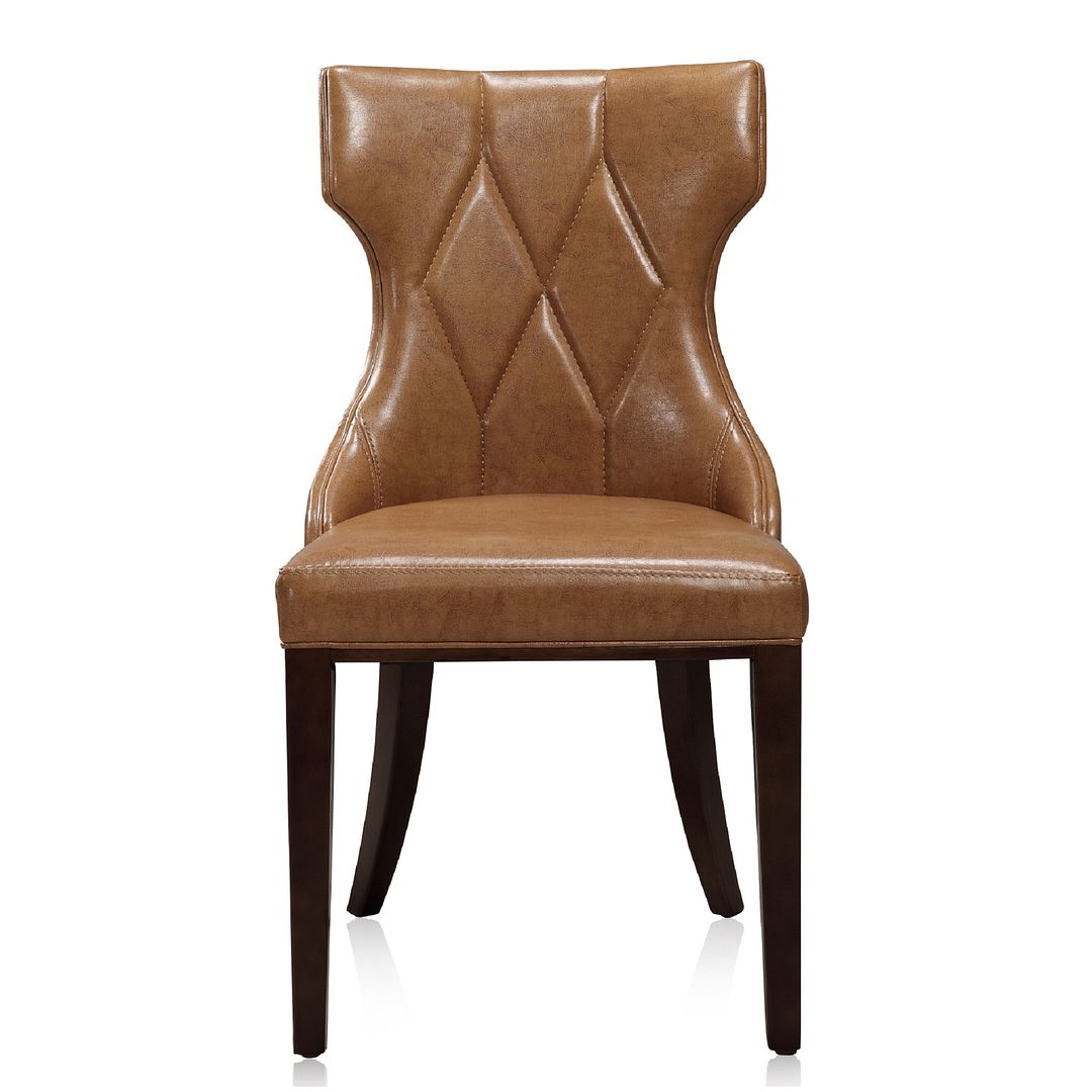 Manhattan Comfort Reine Black and Walnut Velvet Dining Chair (Set of Two) | Dining Chairs | Modishstore - 34