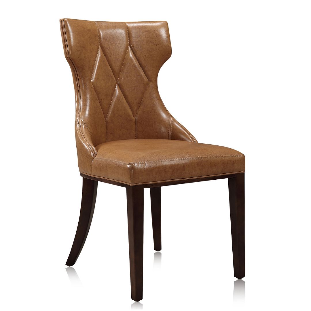Manhattan Comfort Reine Black and Walnut Velvet Dining Chair (Set of Two) | Dining Chairs | Modishstore - 33