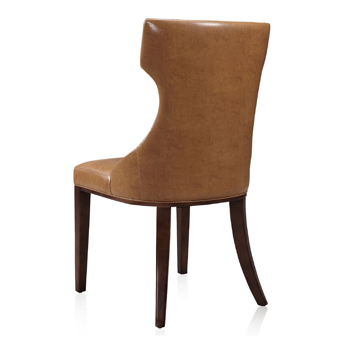Manhattan Comfort Reine Black and Walnut Velvet Dining Chair (Set of Two) | Dining Chairs | Modishstore - 31