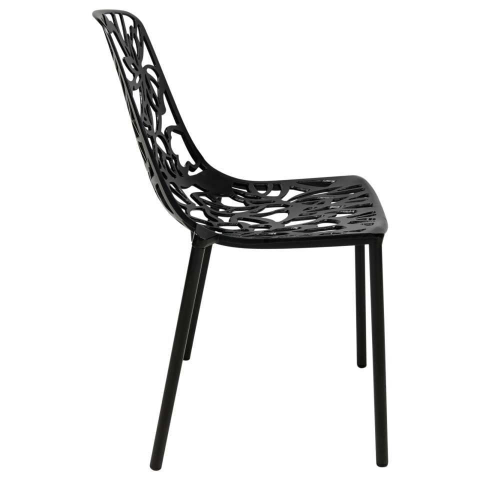 LeisureMod Modern Devon Aluminum Chair, Set of 4 | Outdoor Chairs | Modishstore - 7