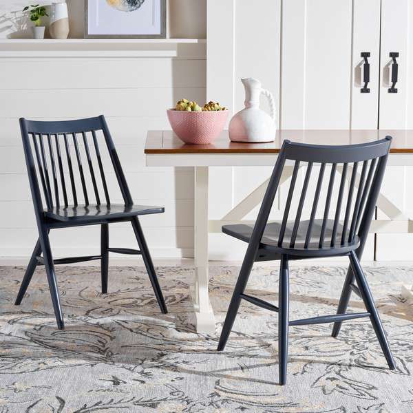 Safavieh Wren 19"H Spindle Dining Chair Set Of 2 - Dark Gray | Dining Chairs | Modishstore - 4