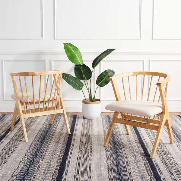 Safavieh Noah Spindle Dining Chair Set Of 2 - Natural | Dining Chairs | Modishstore - 4