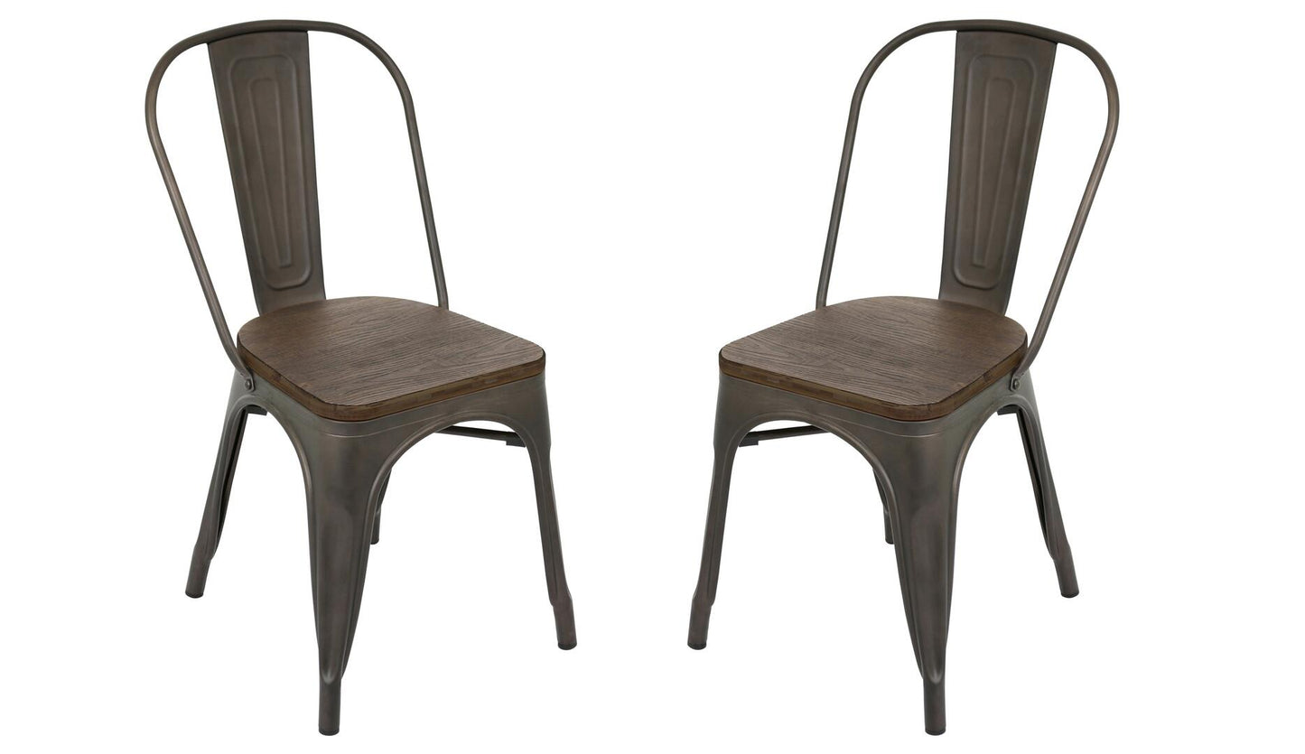 LumiSource Oregon Dining Set - Chair Set of 2 | Modishstore | Dining Chairs - 8