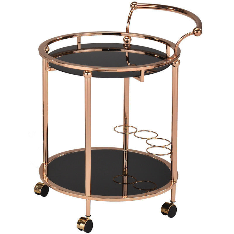 A&B Home Glass/Metal Service Trolley | Bar Carts | Modishstore