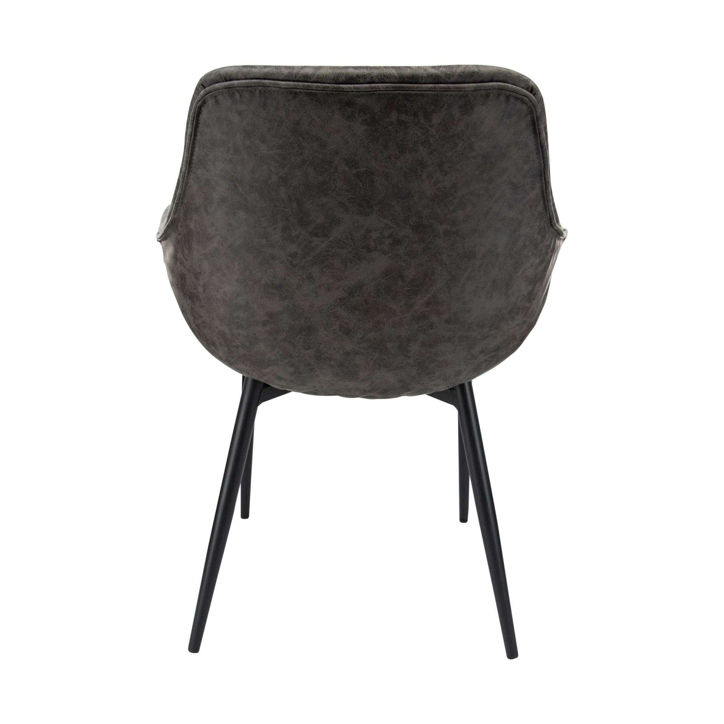 LeisureMod Markley Modern Leather Dining Armchair Kitchen Chairs with Metal Legs | Dining Chairs | Modishstore - 29