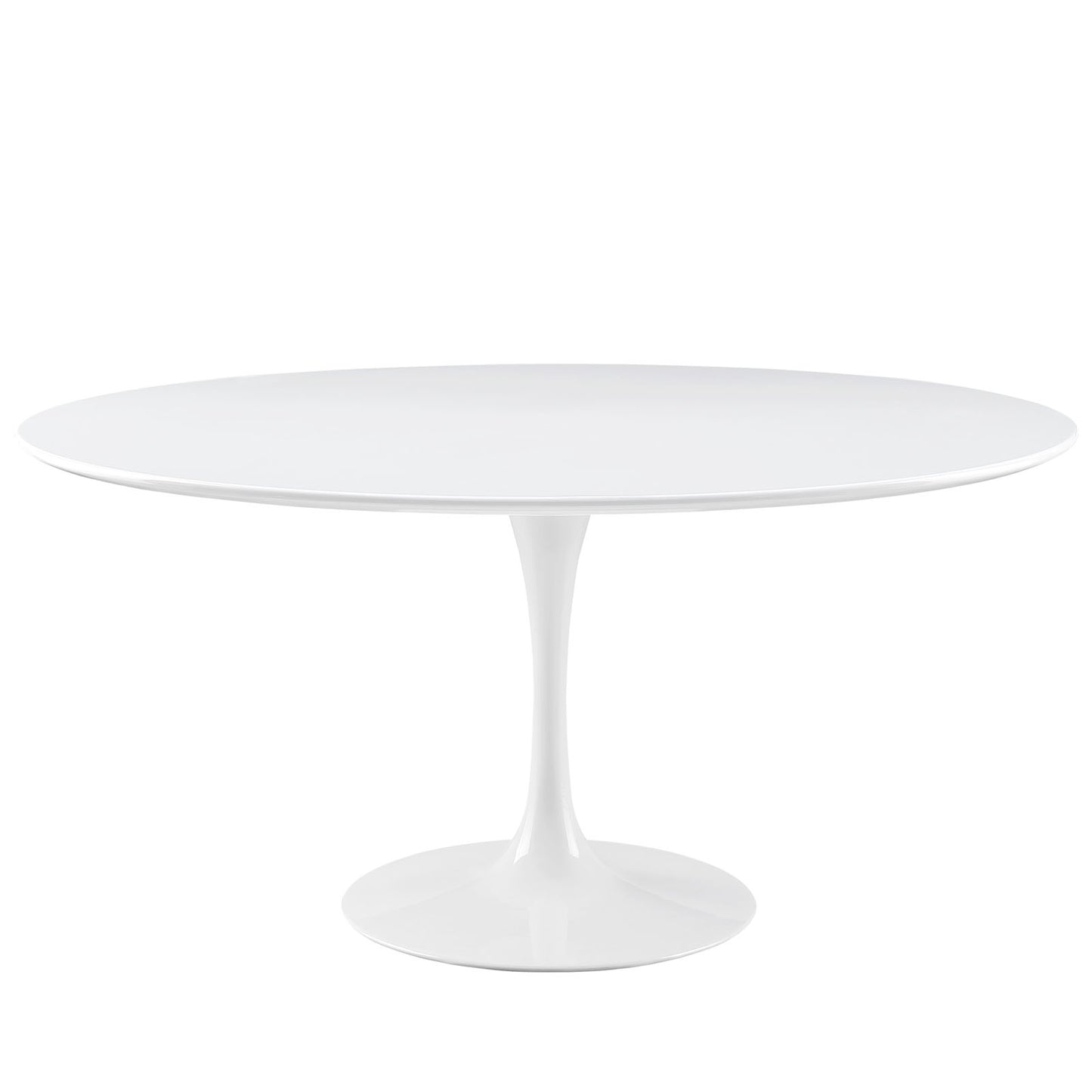Modway Lippa 60" Round Wood Top Dining Table - White | Dining Tables | Modishstore-4