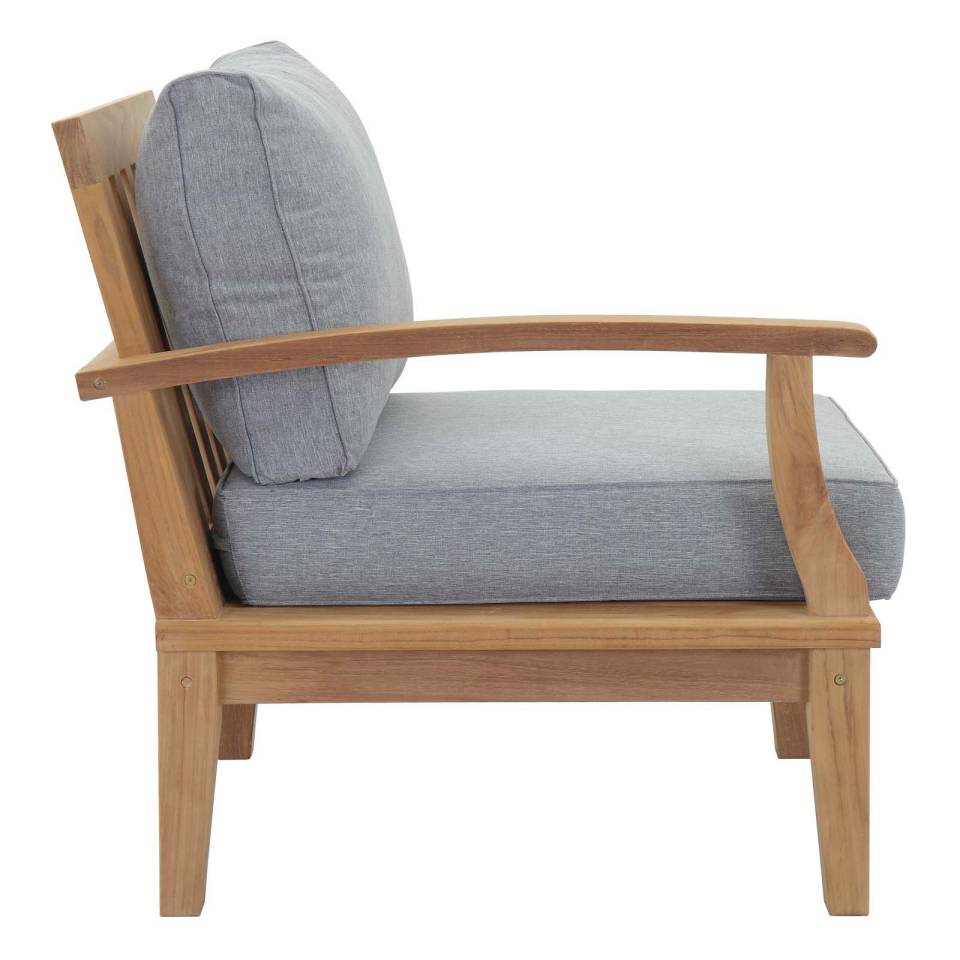Modway Marina Outdoor Patio Teak Left-Facing Sofa | Outdoor Chairs | Modishstore-3