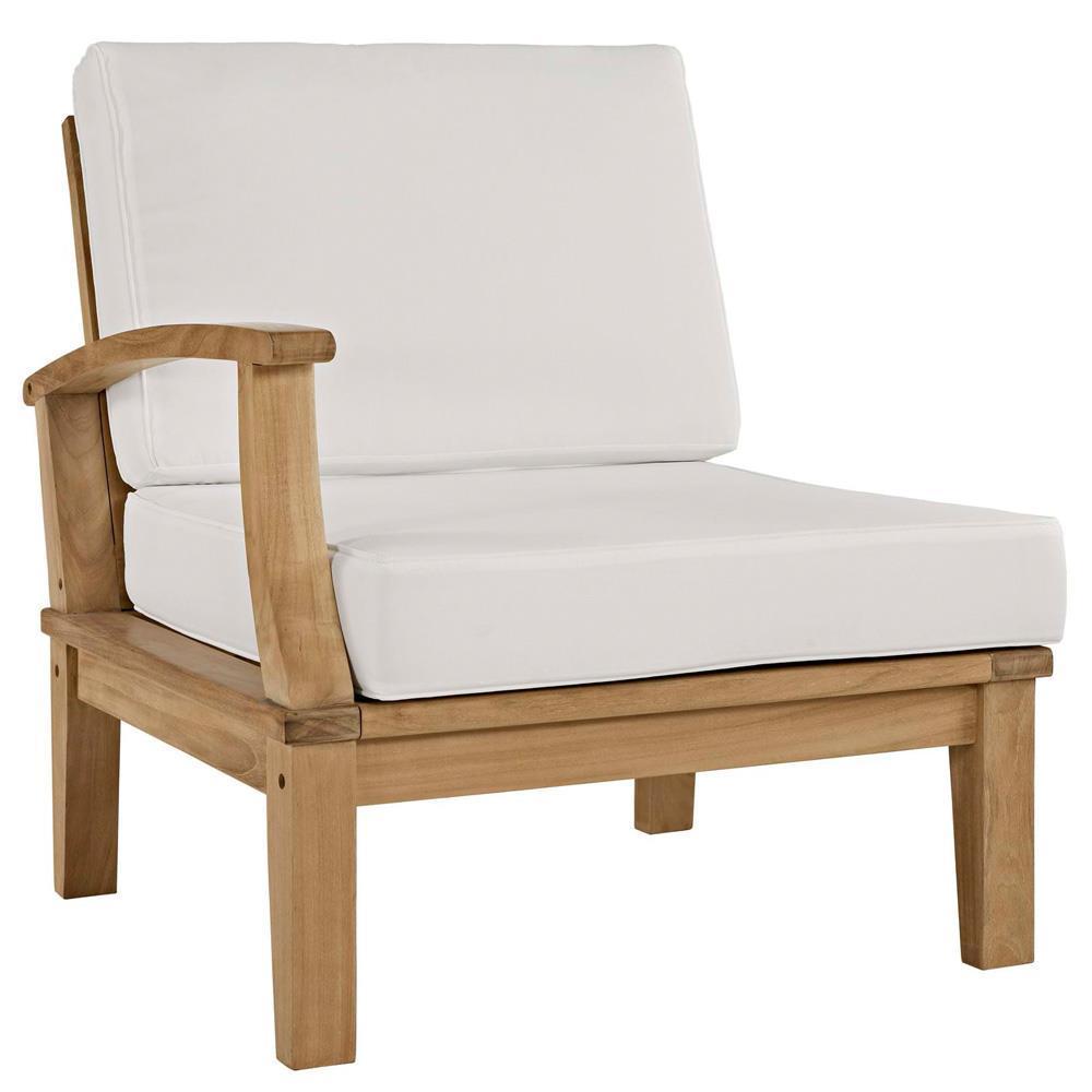 Modway Marina Outdoor Patio Teak Left-Facing Sofa | Outdoor Chairs | Modishstore-14