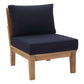 Modway Marina Armless Outdoor Patio Teak Sofa | Outdoor Chairs | Modishstore-9