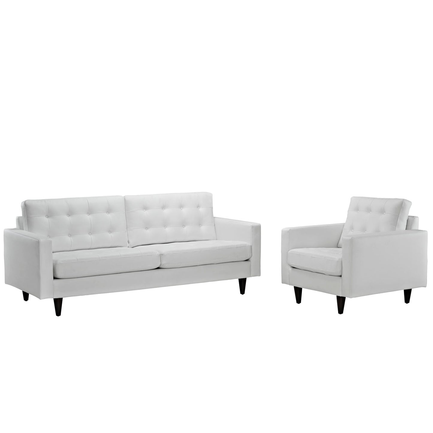 Modway Empress Sofa and Armchair - Set of 2 - EEI-1311 | Sofa Set | Modishstore - 1