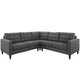 Modway Empress 3 Piece Fabric Sectional Sofa Set | Sofas | Modishstore-28