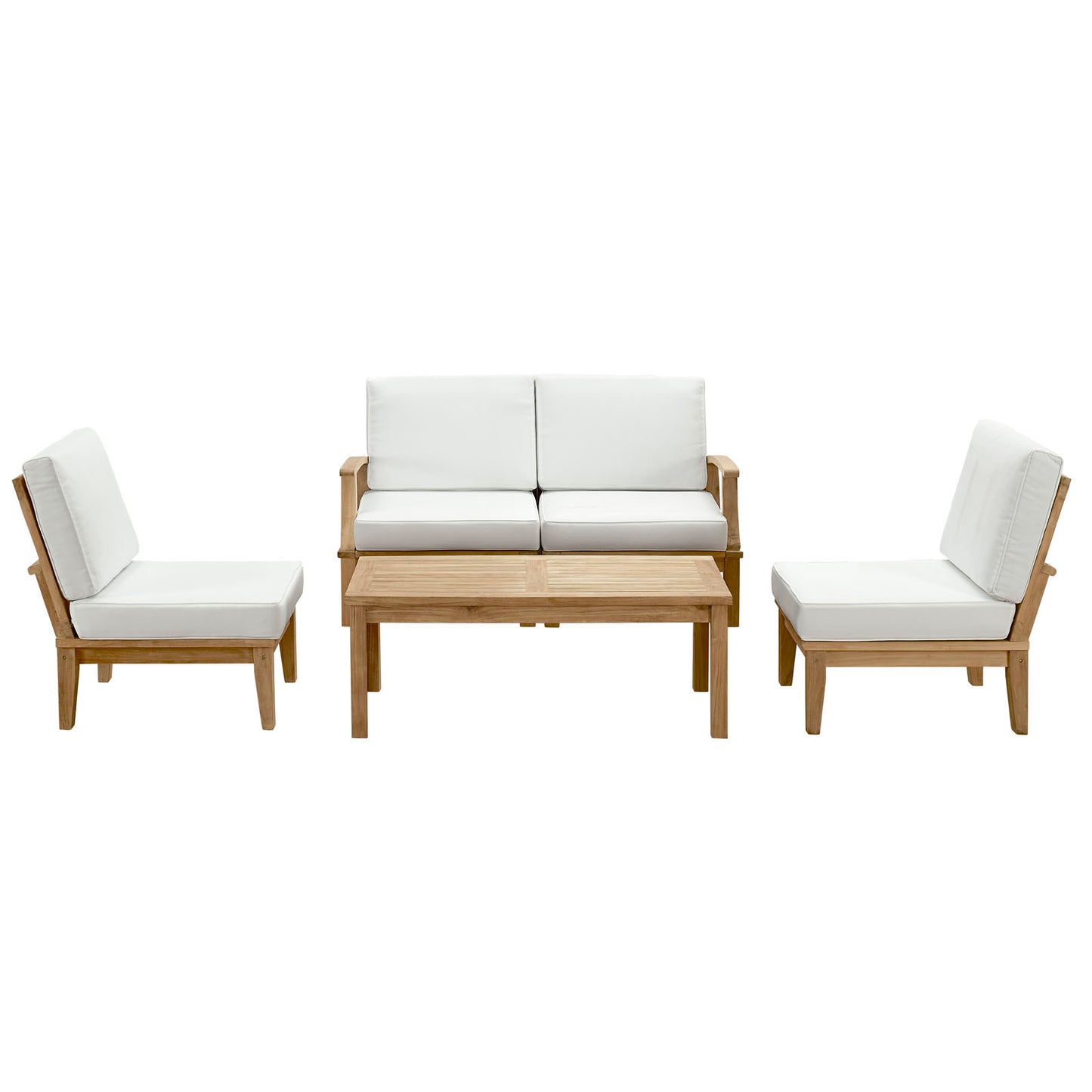 Marina 5 Piece Outdoor Patio Teak Set By Modway - EEI-1477 | Outdoor Sofas, Loveseats & Sectionals | Modishstore - 13