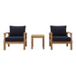 Modway EEI-1487 Marina 3 Piece Outdoor Patio Teak Sofa Set - Natural White | Outdoor Sofas, Loveseats & Sectionals | Modishstore-9