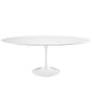 Modway Lippa 78" Oval Wood Top Dining Table in White | Dining Tables | Modishstore